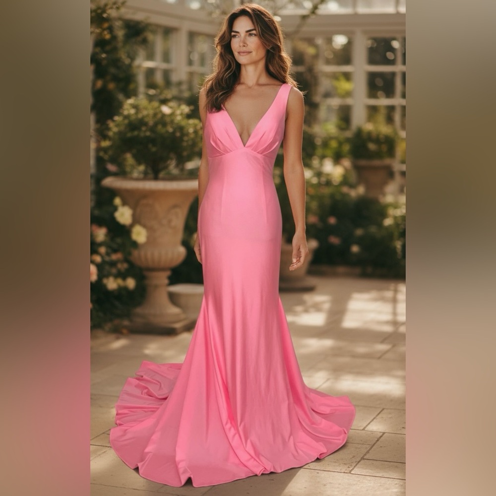Johnathan Kayne Vibrant Pink Maxi Dress Size4